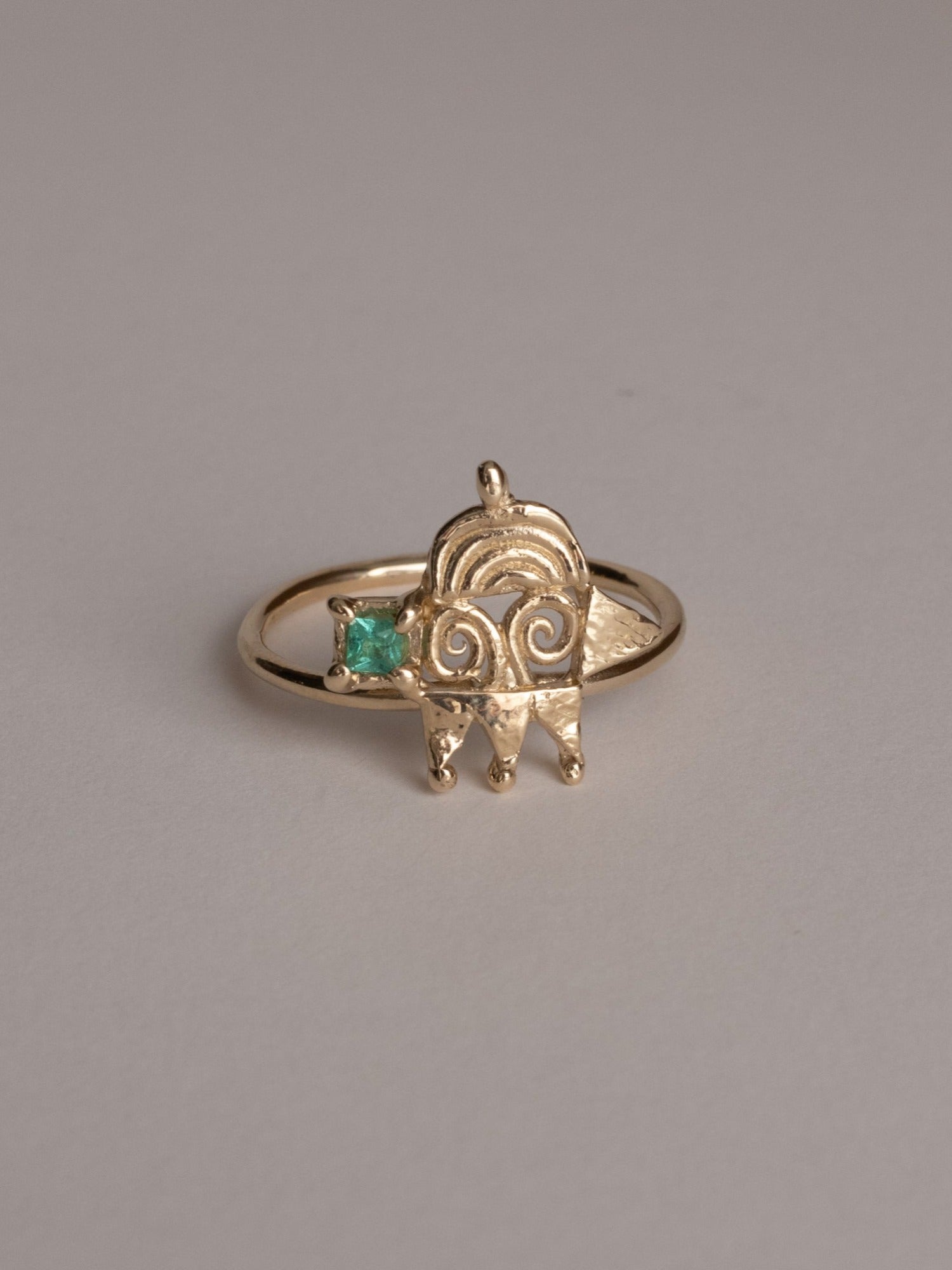 The Emerald Elephant Ring (OOAK)